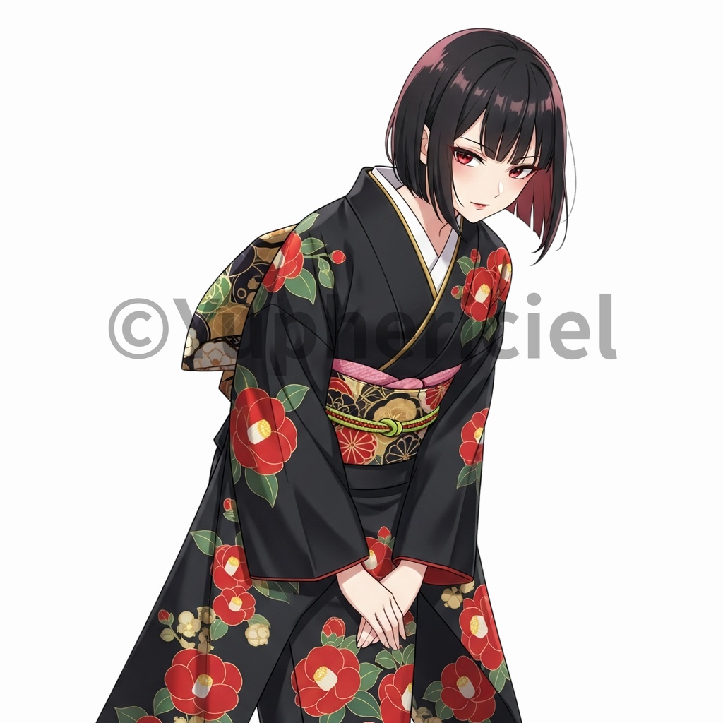 🌺 ユーフェリシエル 着物少女素材集 - ツバキ編 🌺