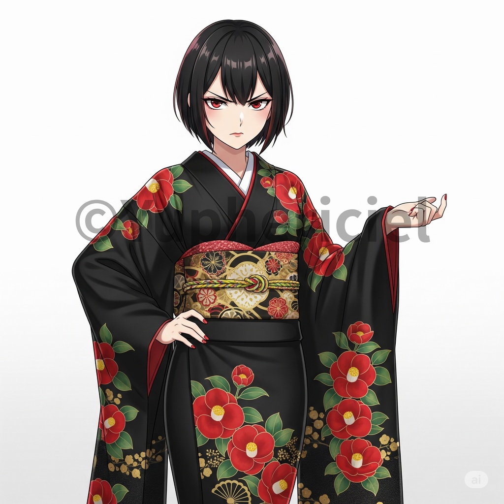 🌺 ユーフェリシエル 着物少女素材集 - ツバキ編 🌺