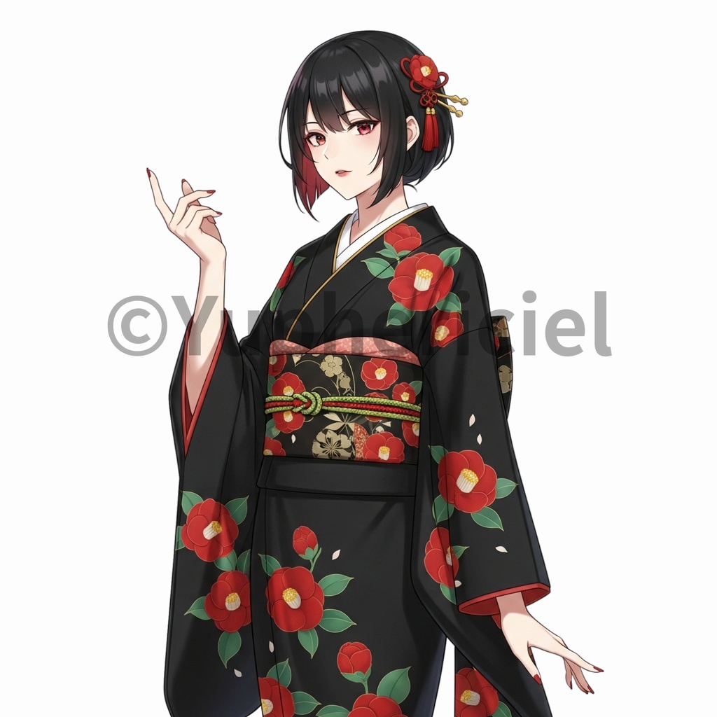 🌺 ユーフェリシエル 着物少女素材集 - ツバキ編 🌺