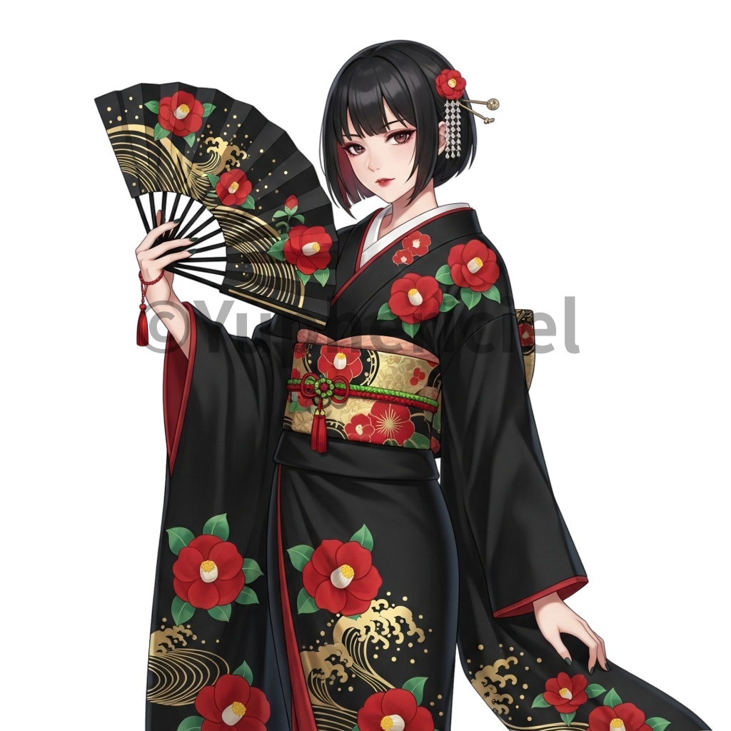 🌺 ユーフェリシエル 着物少女素材集 - ツバキ編 🌺