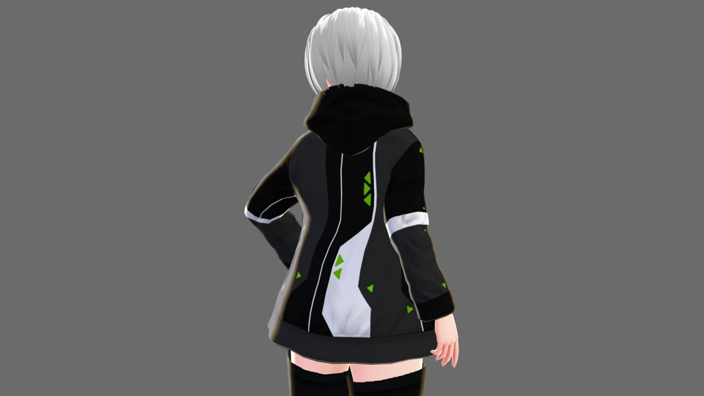 【Vroid】SF風パーカー