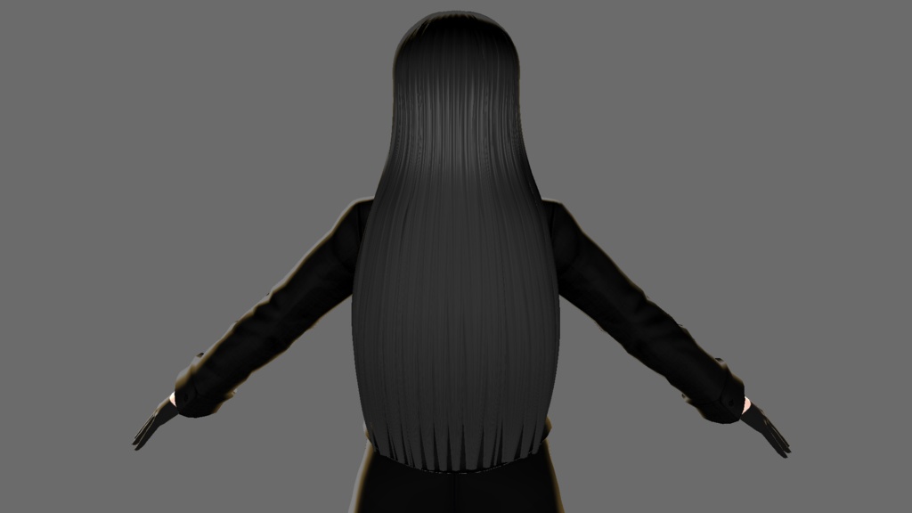 【Vroid】ぱっつんロングヘアー ヘアプリセット