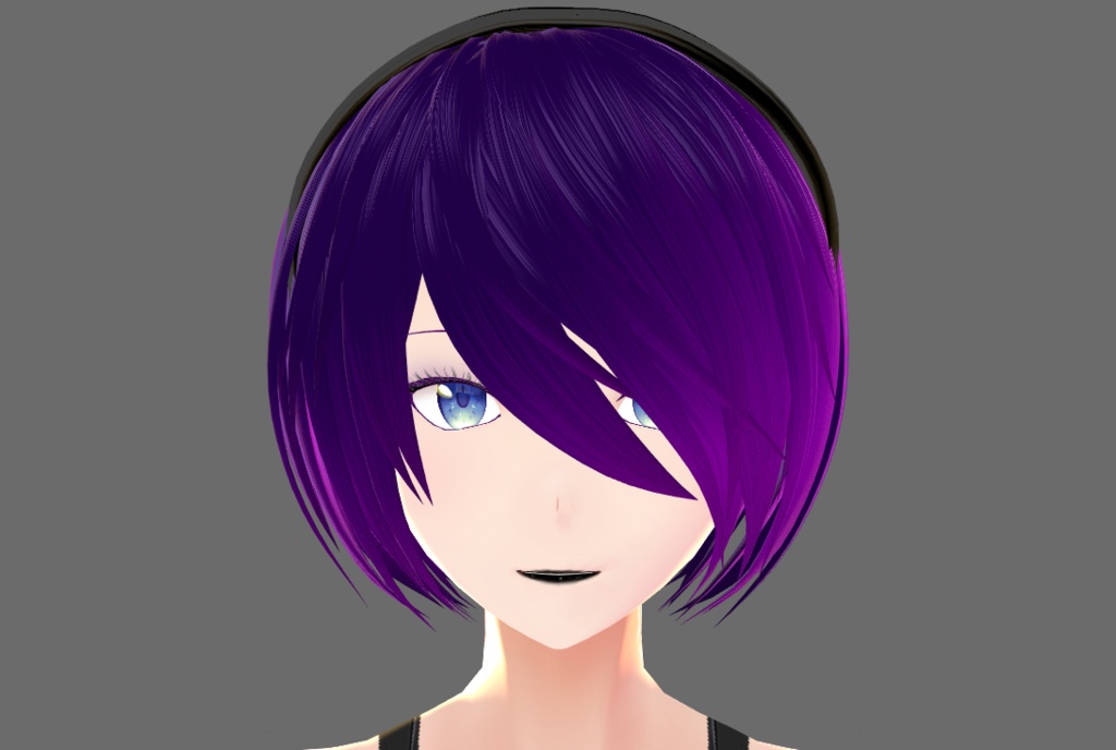 【Vroid】リップ2種(桃・黒)