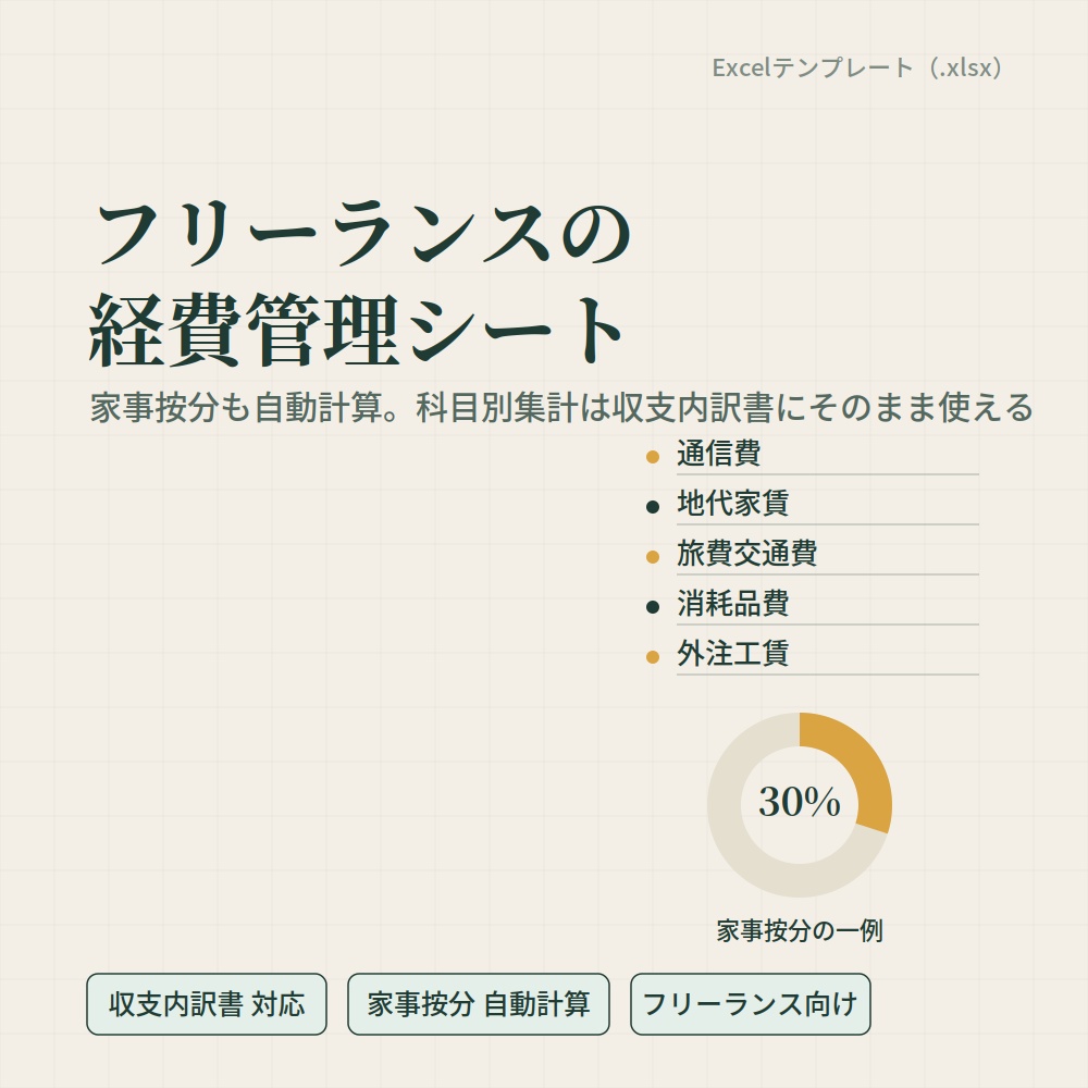 フリーランス経費管理・確定申告準備シート