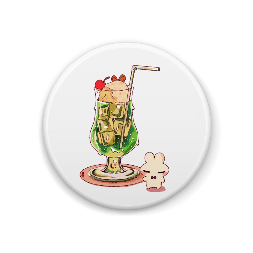 うさぎ喫茶の缶バッチ