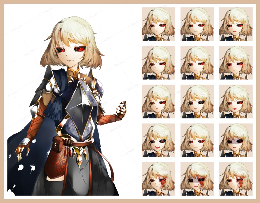 ファンタジー立ち絵/鎧の少女