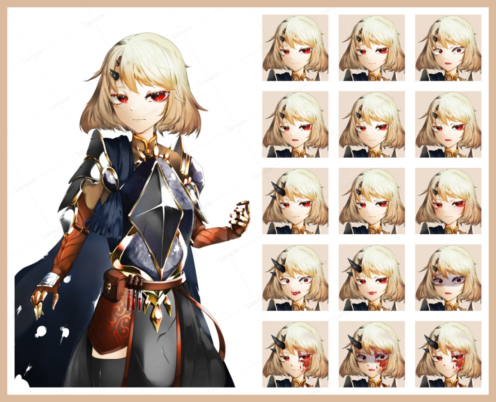 ファンタジー立ち絵/鎧の少女