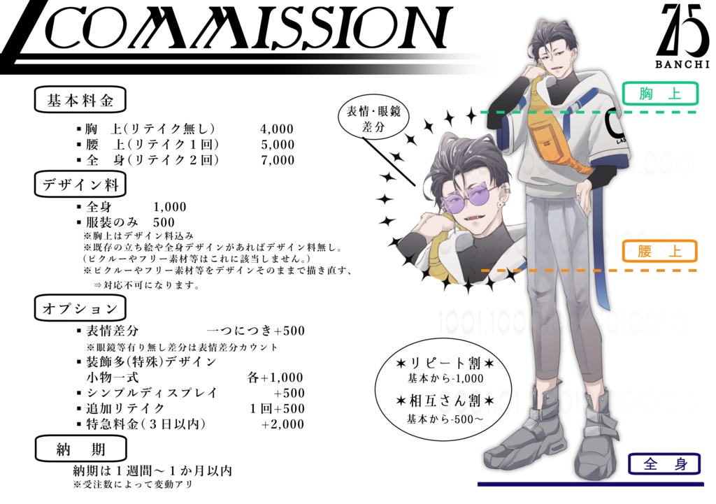 【COMMISION】立ち絵制作