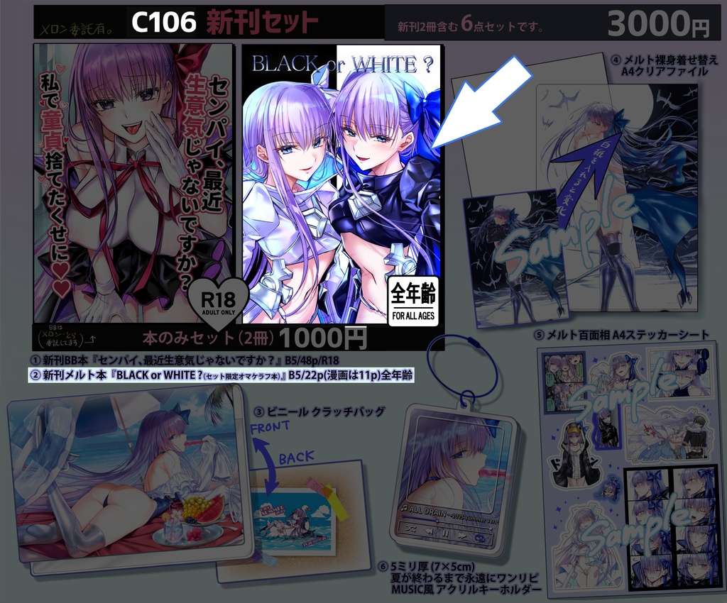DL版『BLACK or WHITE ?』(C106 おまけのメルト本)