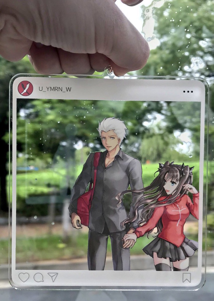 弓凛デート SNS風アクキー