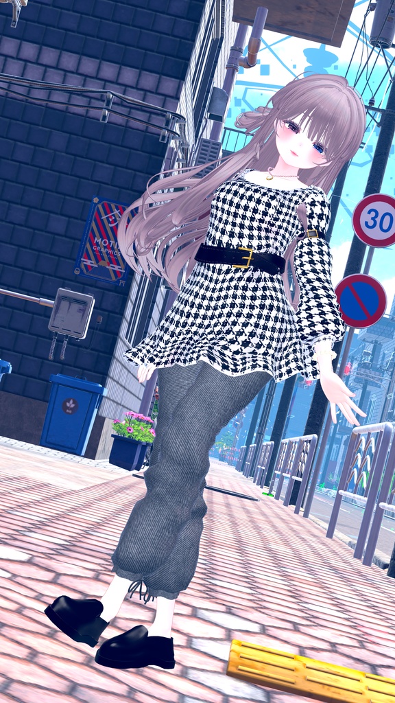 【11+ αアバター対応】Pure Chic Onepiece (VRC想定衣装)