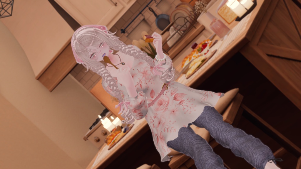 【11+ αアバター対応】Pure Chic Onepiece (VRC想定衣装)