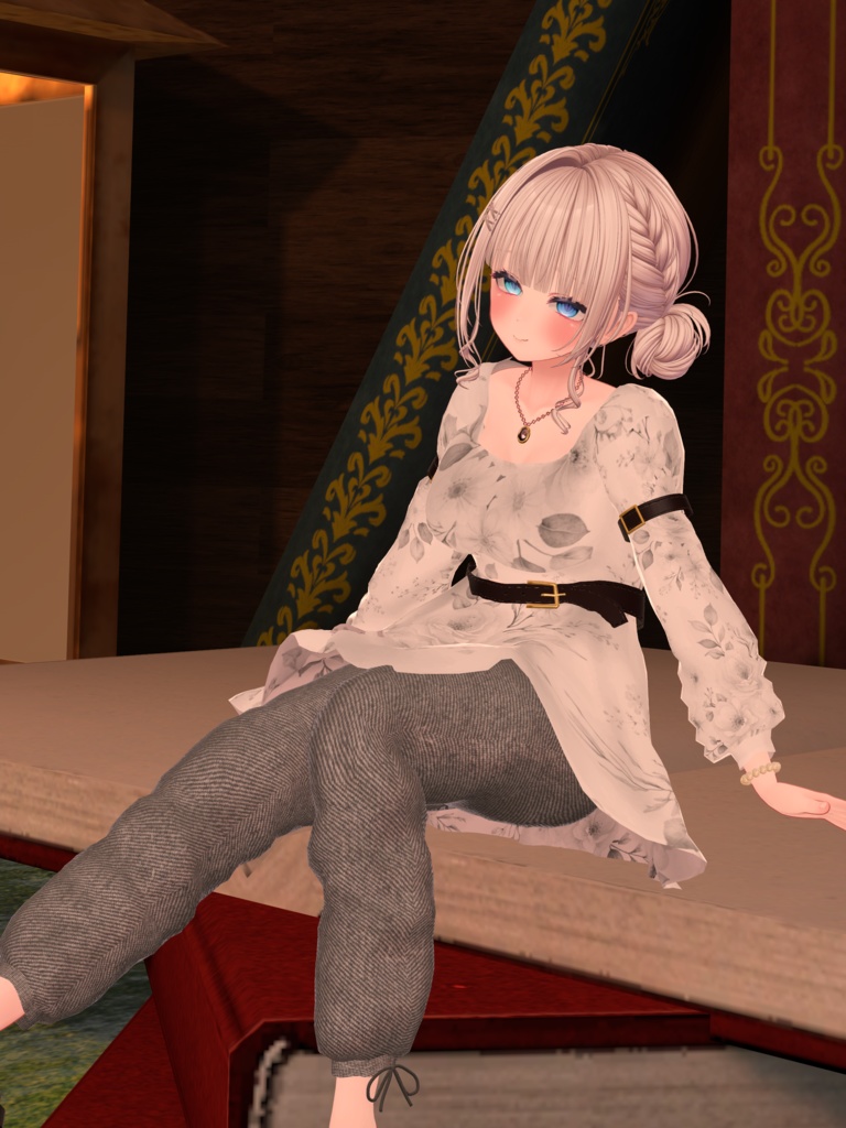 【11+ αアバター対応】Pure Chic Onepiece (VRC想定衣装)