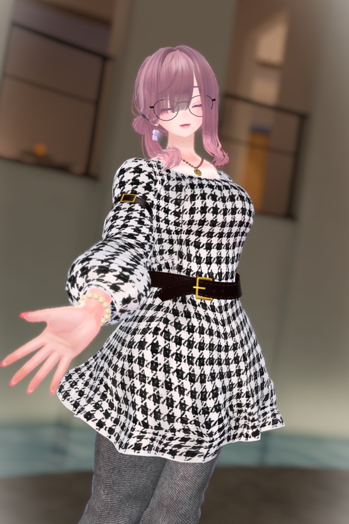 【11+ αアバター対応】Pure Chic Onepiece (VRC想定衣装)