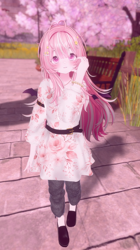 【11+ αアバター対応】Pure Chic Onepiece (VRC想定衣装)