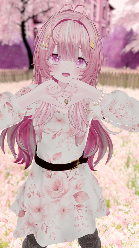 【11+ αアバター対応】Pure Chic Onepiece (VRC想定衣装)