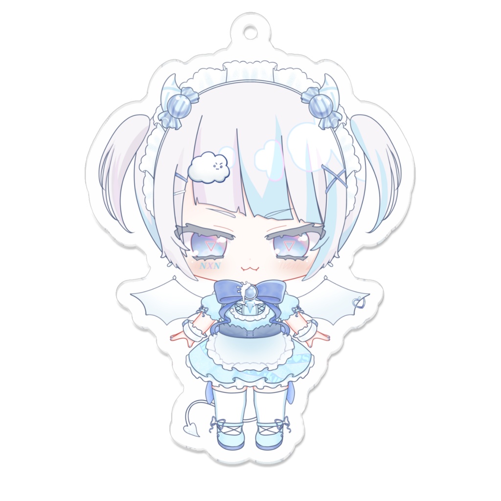 栖雲のえ ばれんたいんVer. miniアクリルキーホルダー70×70(mm)