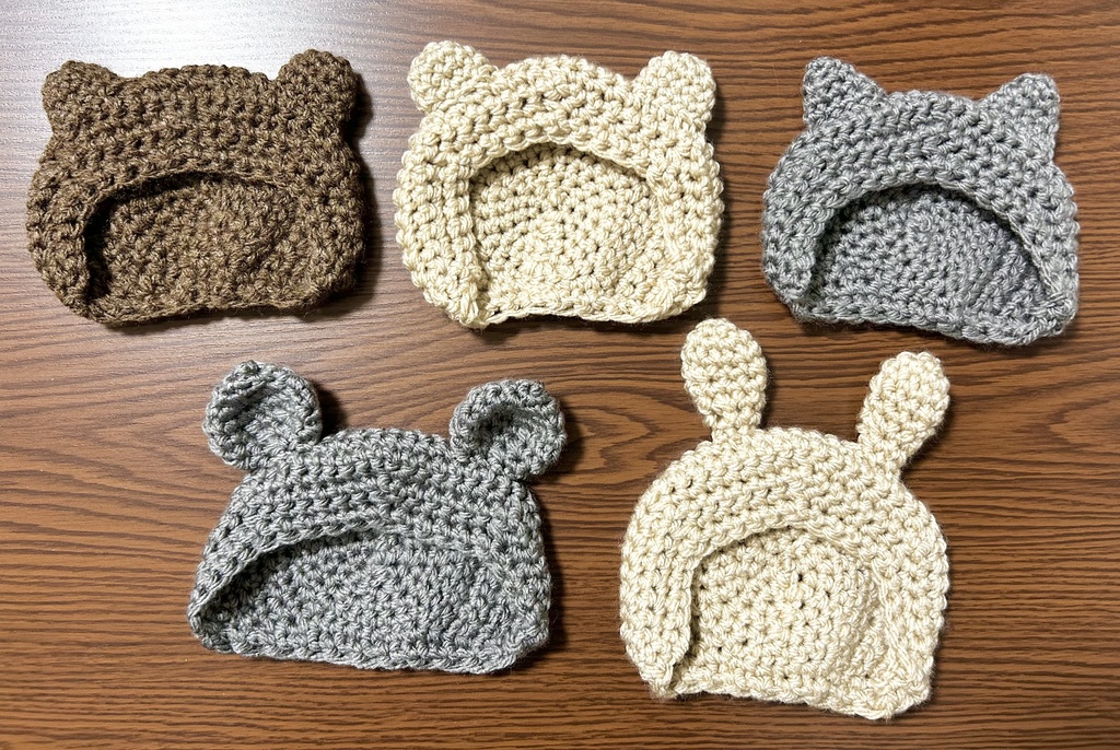 にじぬい用 アニマルな帽子