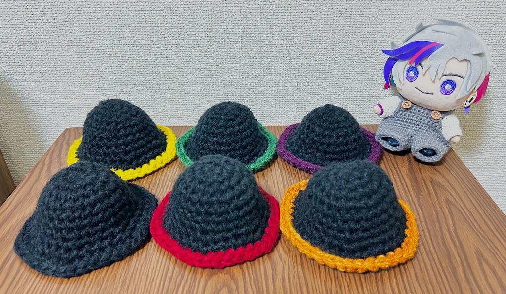 にじぬい用 もこもこバケハ（ブラック）