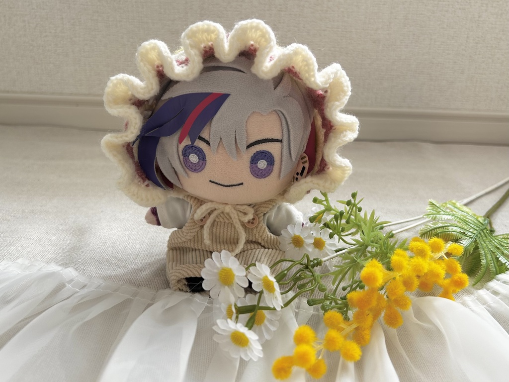 お花のグラニースクエアボンネット