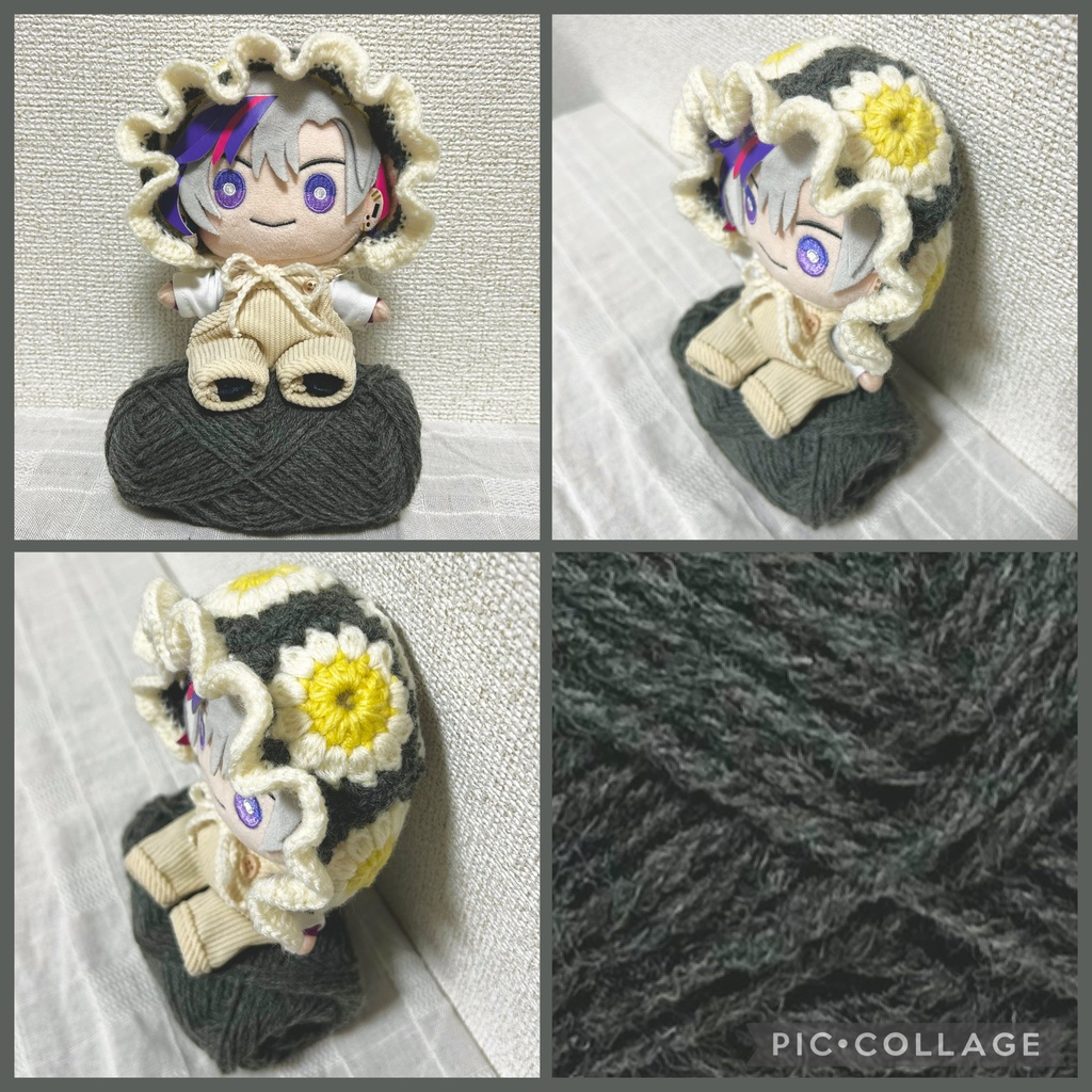 お花のグラニースクエアボンネット