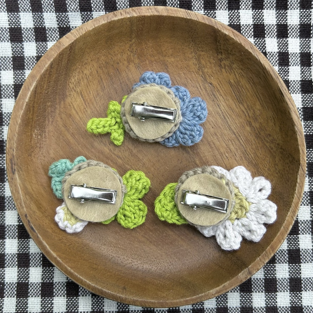 ぬいの春色ヘアピン