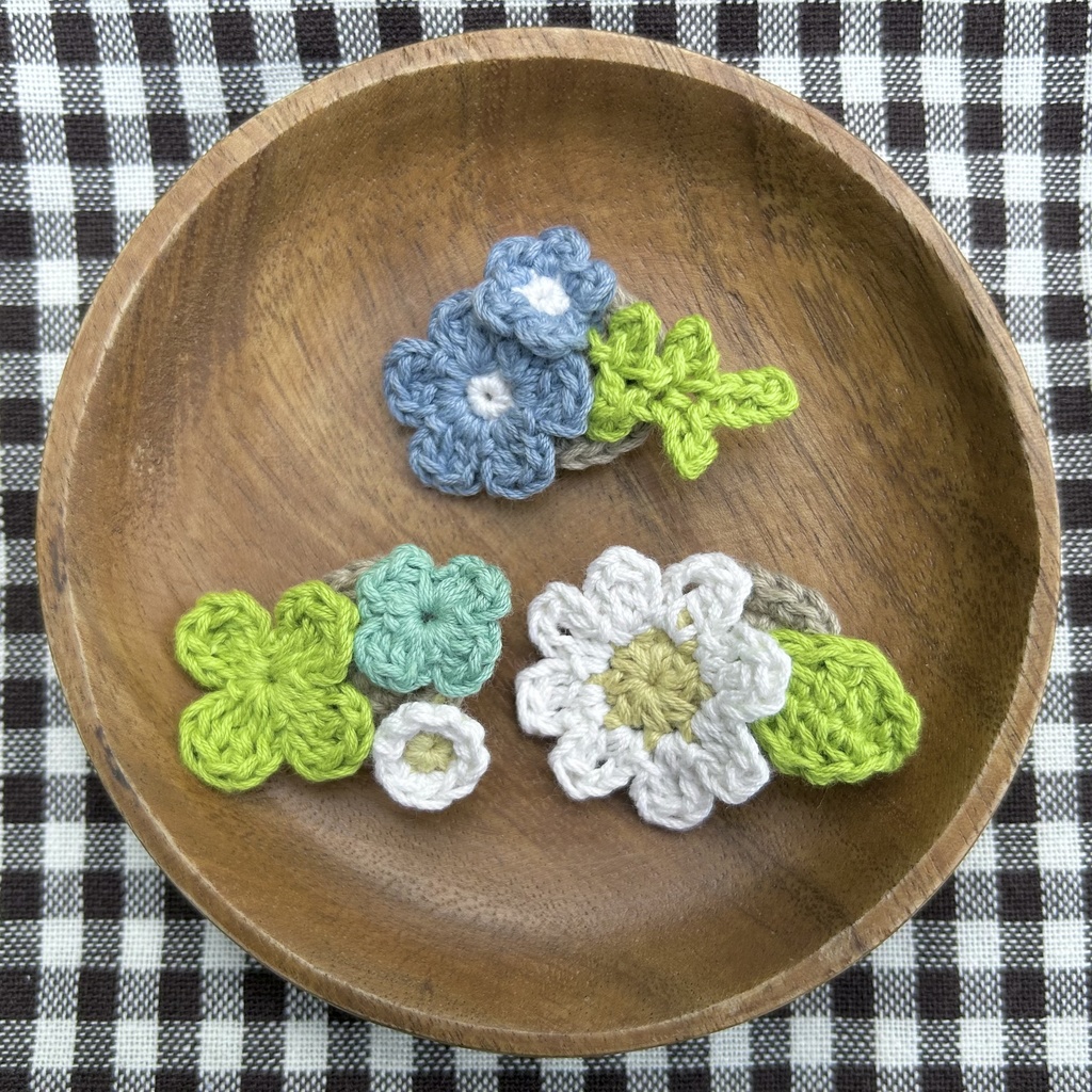 ぬいの春色ヘアピン