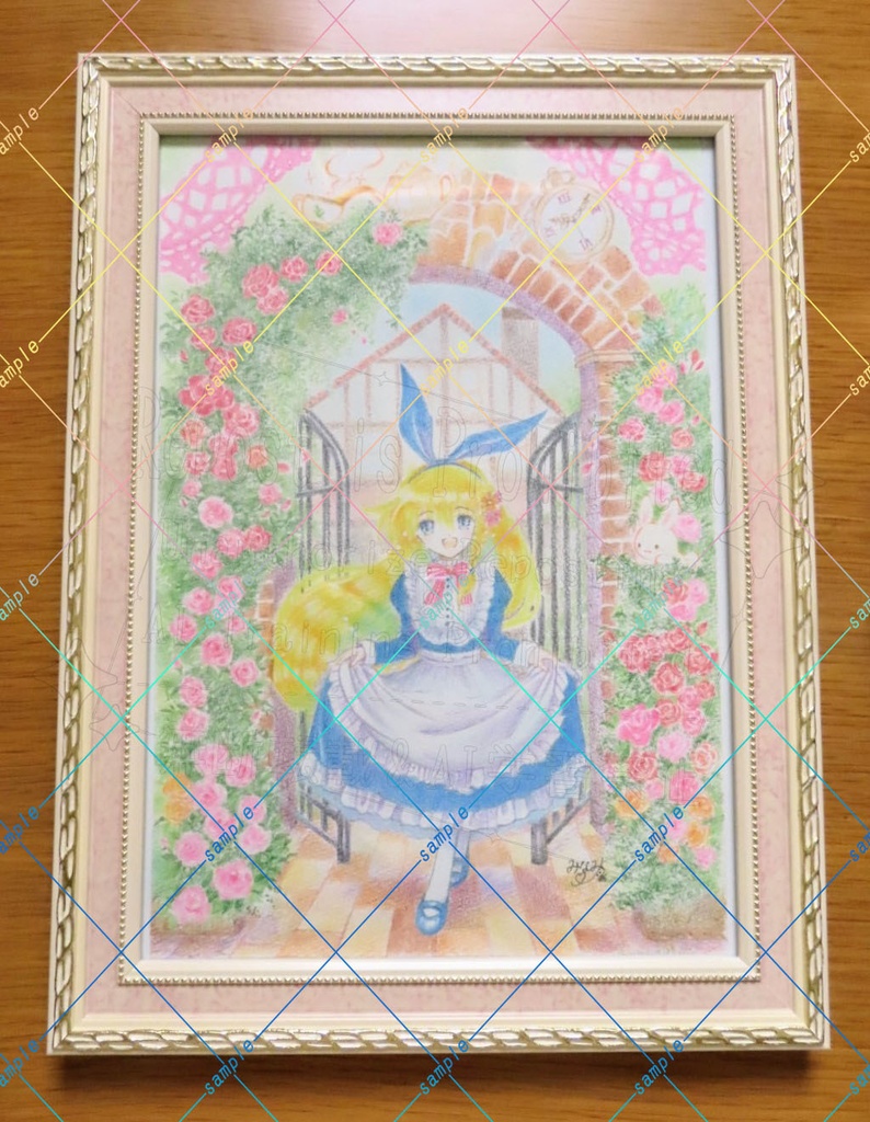 お茶会へようこそ!【額装原画】