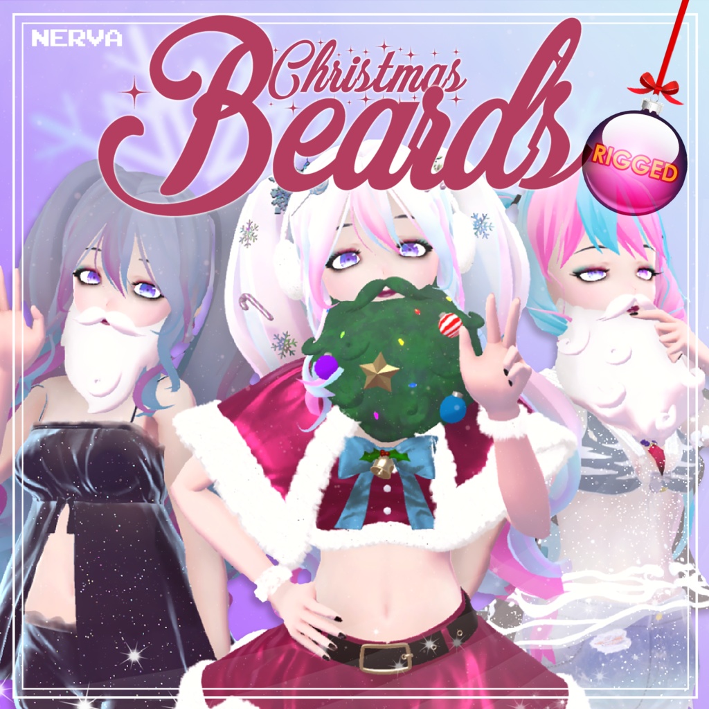 『 Accessory 』 Christmas / Holiday Winter BEARDS Pack!