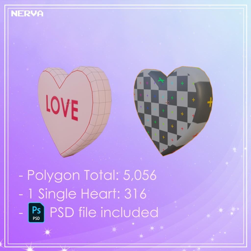 『 3D Asset 』Valentines Day Heart Candy FREE DL