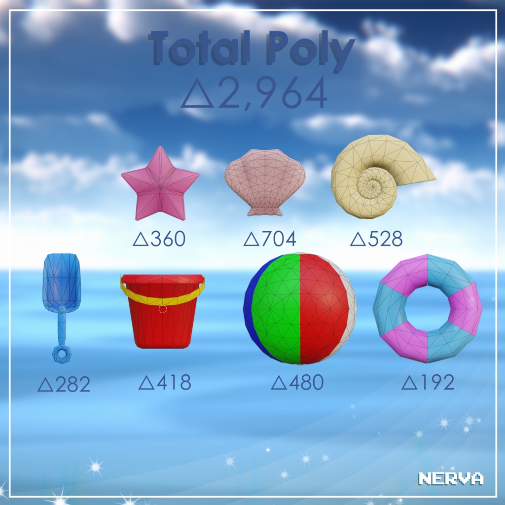 『 3D Props 』Summer Throwables Pack!