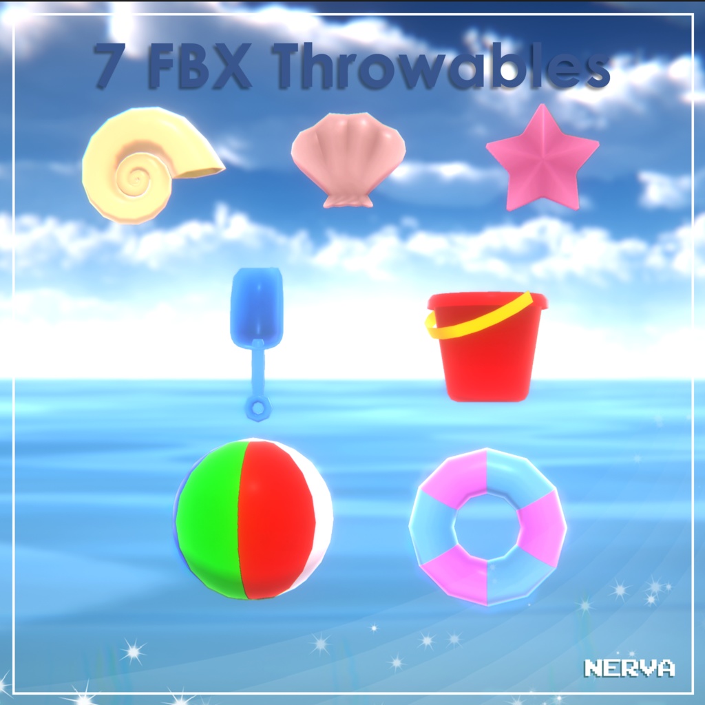 『 3D Props 』Summer Throwables Pack!