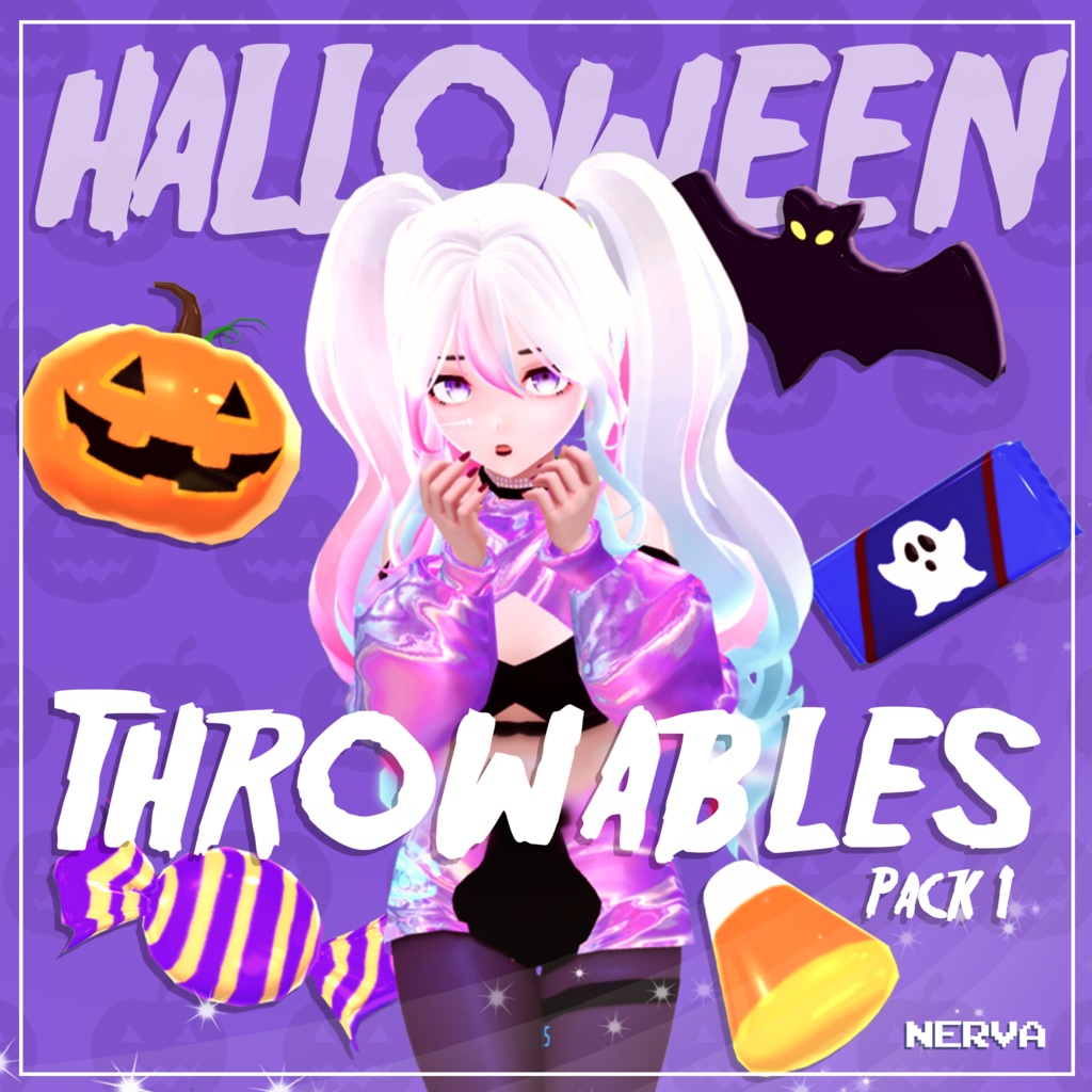 『 3D Props 』October Halloween Throwables Pack 1