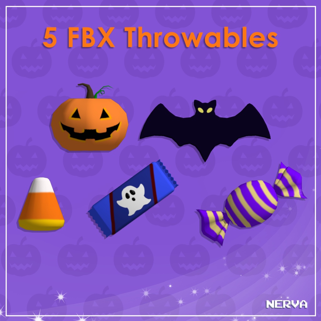 『 3D Props 』October Halloween Throwables Pack 1