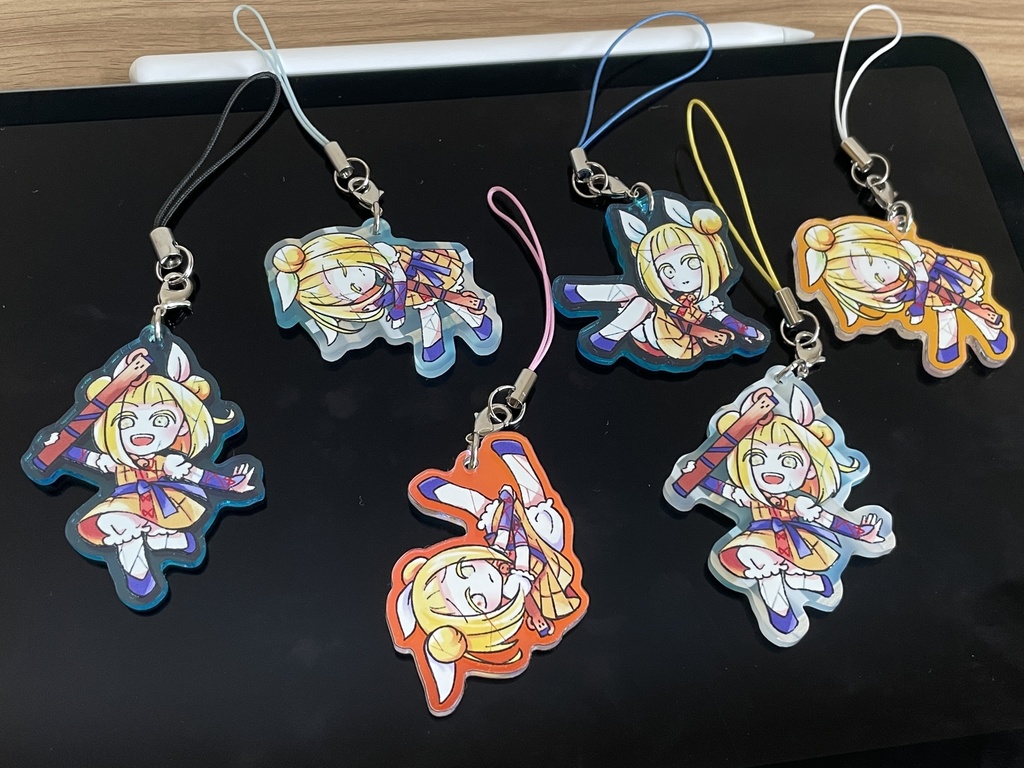 割れ磨弓アクリルチャームストラップ