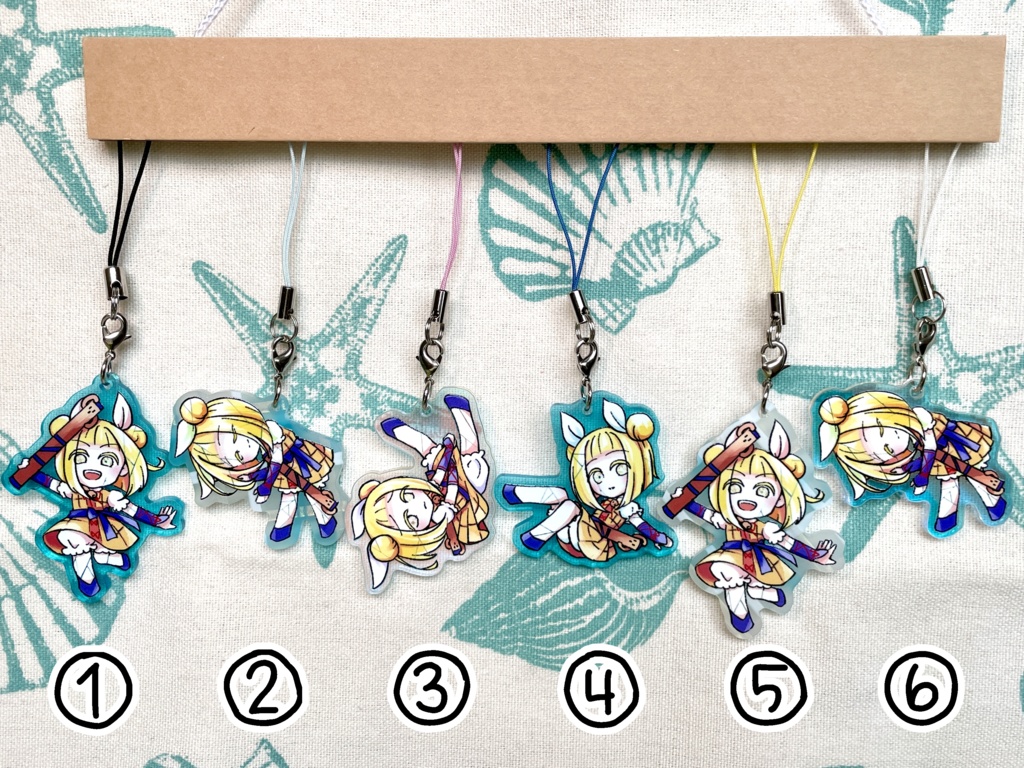 割れ磨弓アクリルチャームストラップ