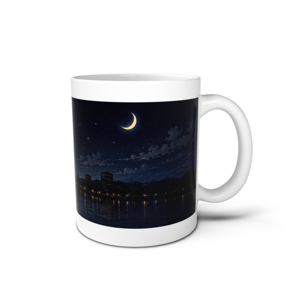 「灯りの残る夜」マグカップ