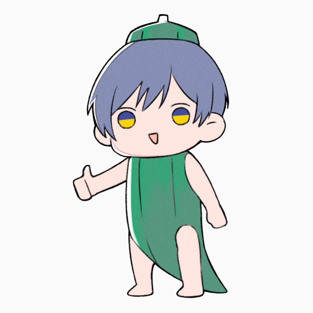 【野菜の神】オクラ助スマホステッカー