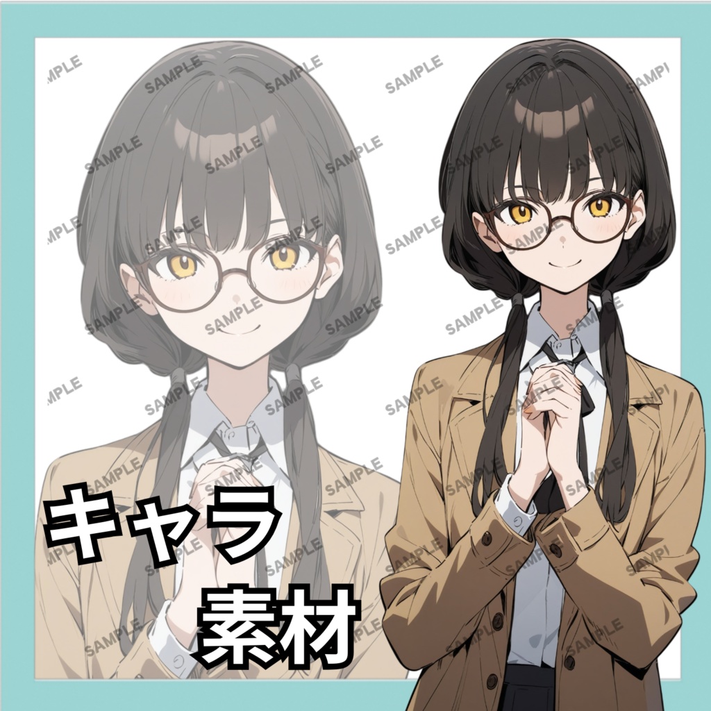 【キャラ素材】眼鏡の女子01
