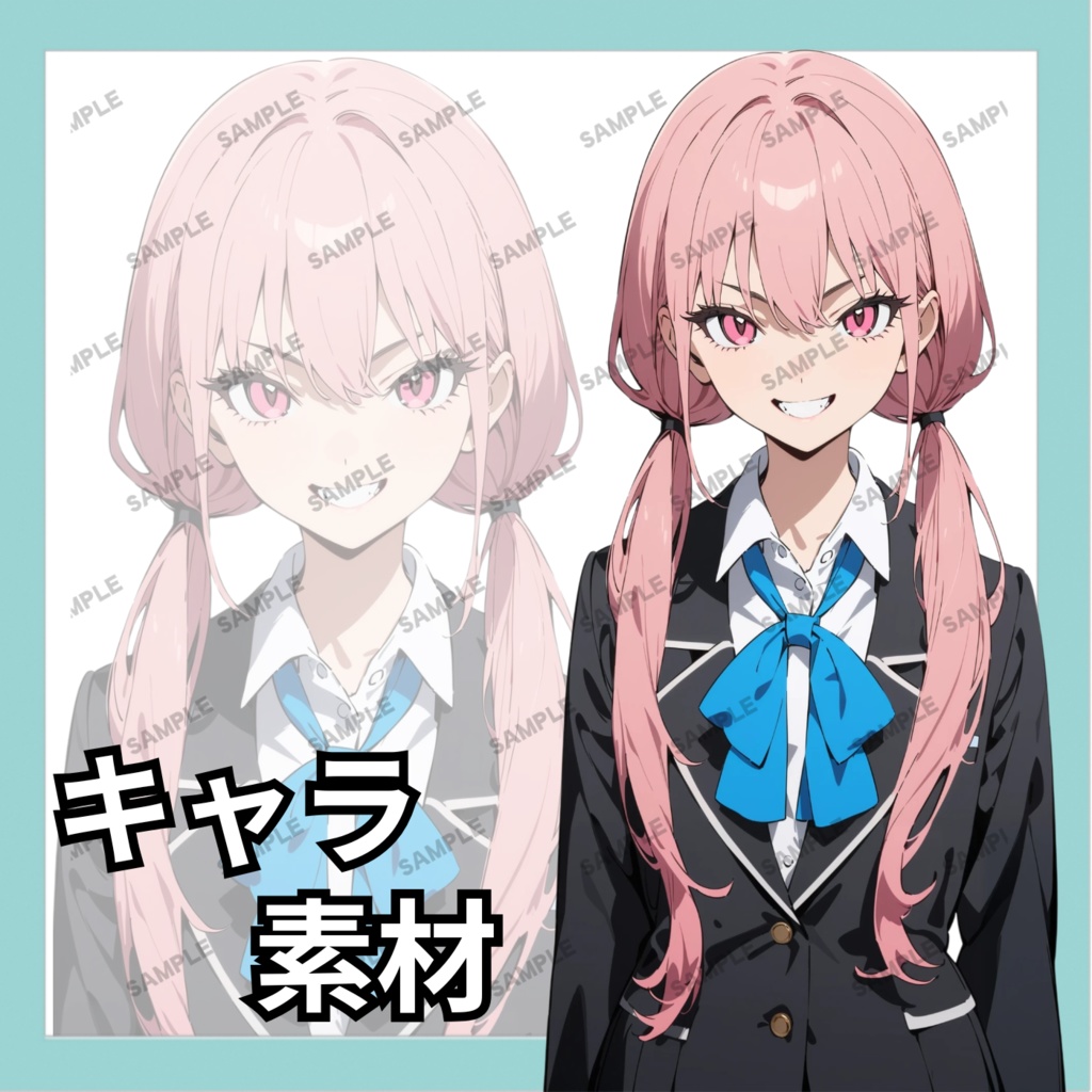 【キャラ素材】制服女子01