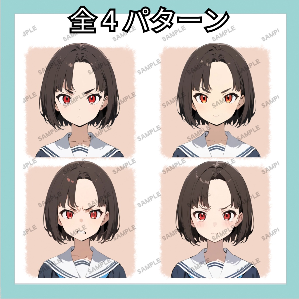 【キャラ素材】制服女子02