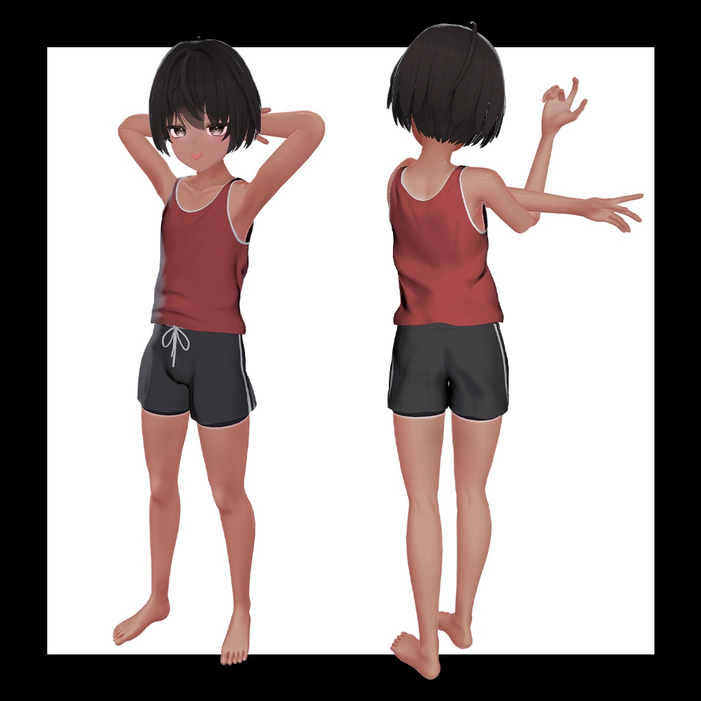 (キリサメくん対応)タンクトップ&ハーフパンツ