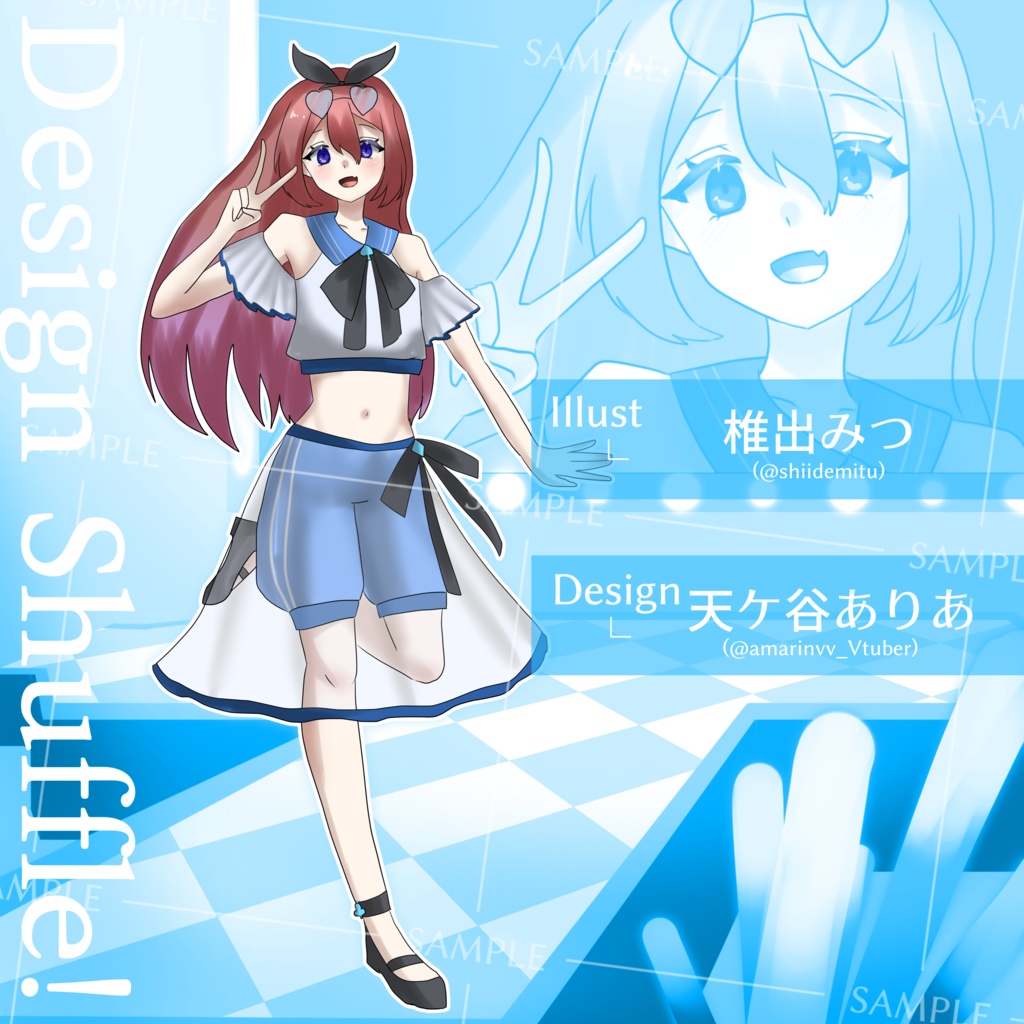 【TRPG用立ち絵】デザインシャッフルアイドル🎤🎶セット(無料配布)