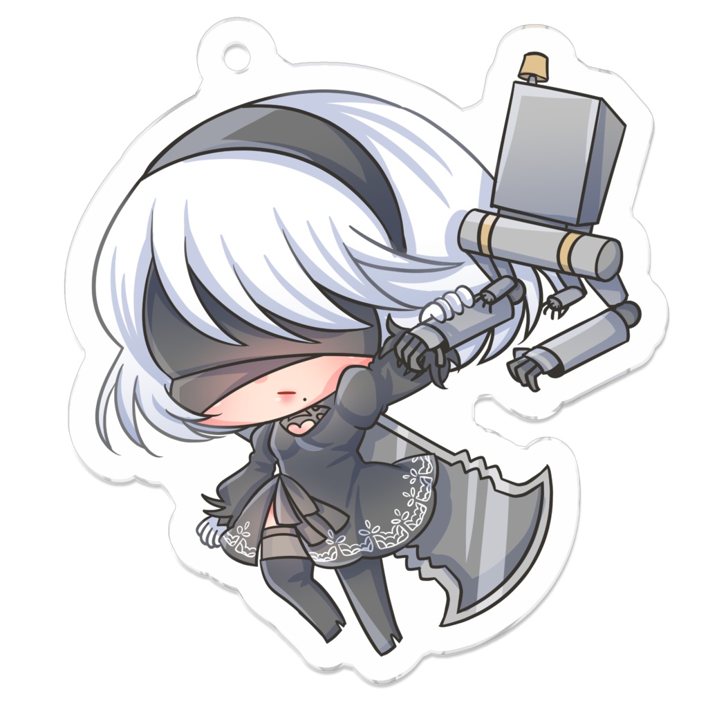 2b ヨルハ二号b型 Nier Automata ニーアオートマタ アクリルキーホルダー Merch By Qei Booth