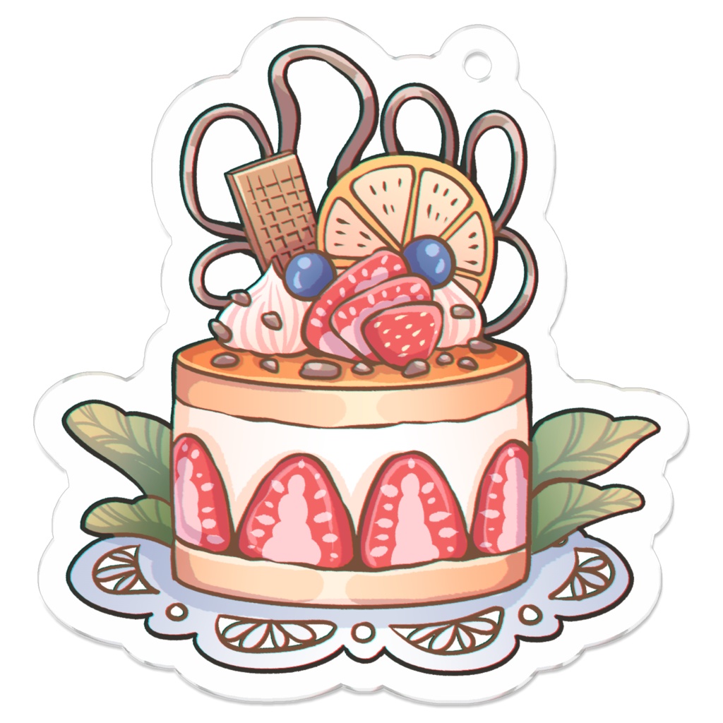 Strawberry Cake / ストロベリーケーキ - オリジナル アクリルキーホルダー