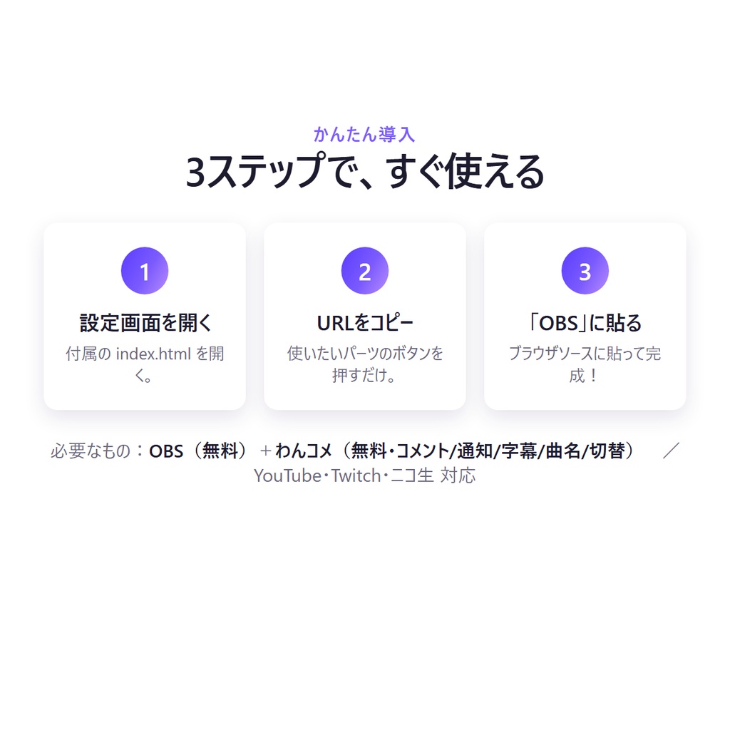 配信みためキット|OBSに貼るだけ 配信の見た目を整える11点セット