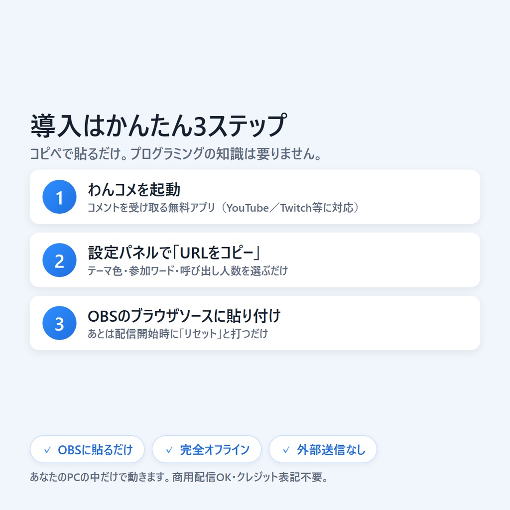 参加型じゅんばんキット|参加型配信の「順番待ち」を見やすく・公平に・自動で【v2.0/チーム戦対応】