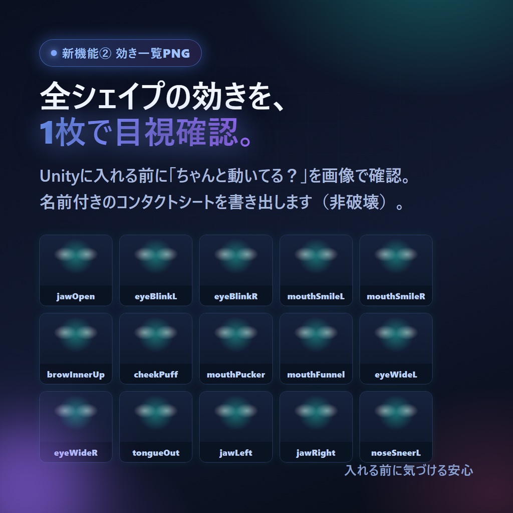 VRC FaceTrack Ready | 顔トラ対応の下ごしらえ〜仕上げを自動化するBlenderアドオン ★v3.0 無料体験版あり