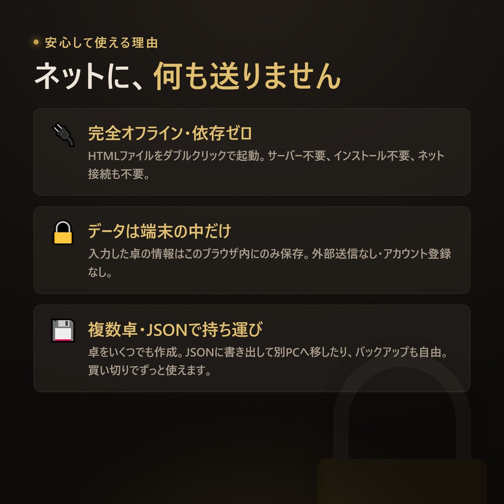 KPデスク|クトゥルフ神話TRPG キーパー用セッション卓上進行ツール【完全オフライン・買い切り】