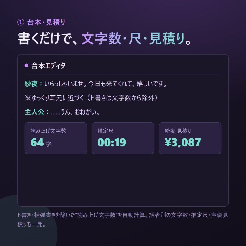 同人音声スタジオ|ASMR・ボイス制作を 台本から出荷メタまで一気通貫【完全オフライン買い切り】